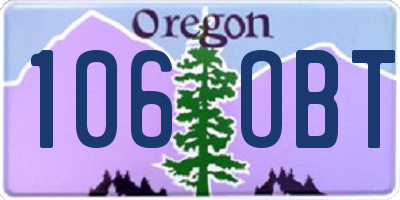 OR license plate 106OBT