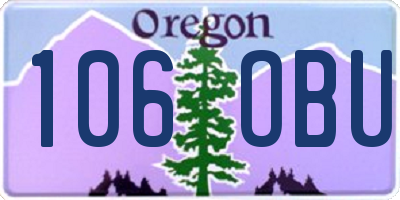 OR license plate 106OBU