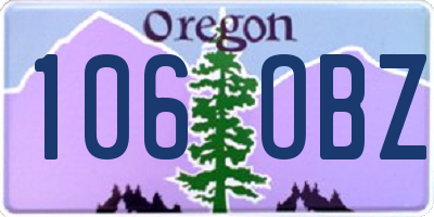 OR license plate 106OBZ