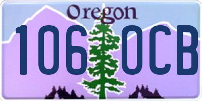 OR license plate 106OCB