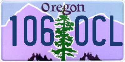 OR license plate 106OCL