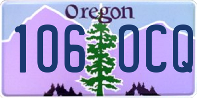 OR license plate 106OCQ