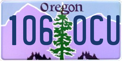 OR license plate 106OCU