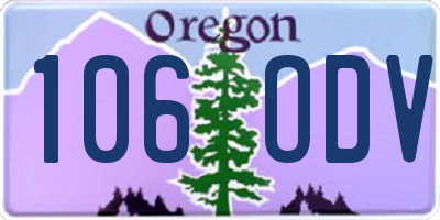 OR license plate 106ODV