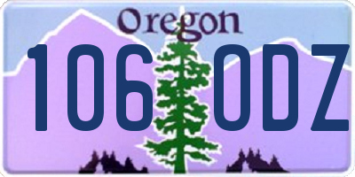 OR license plate 106ODZ