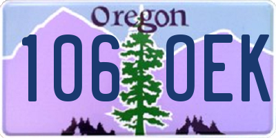 OR license plate 106OEK