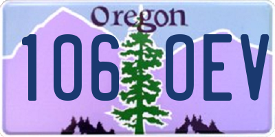 OR license plate 106OEV