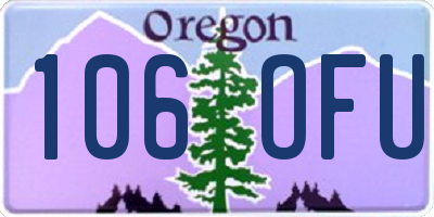 OR license plate 106OFU
