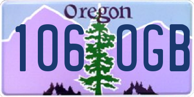 OR license plate 106OGB