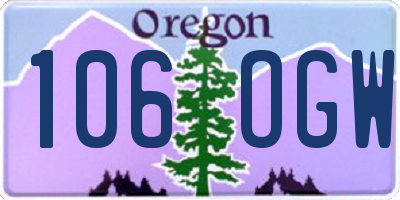 OR license plate 106OGW