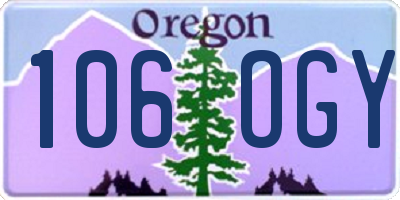 OR license plate 106OGY