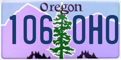 OR license plate 106OHO