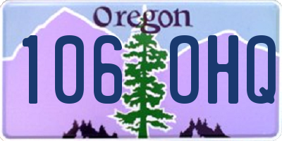 OR license plate 106OHQ