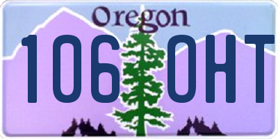 OR license plate 106OHT