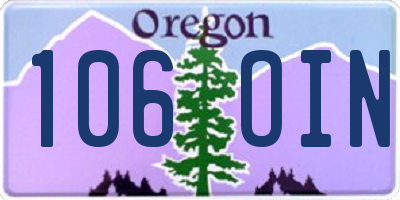 OR license plate 106OIN