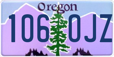 OR license plate 106OJZ