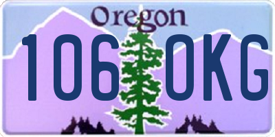 OR license plate 106OKG