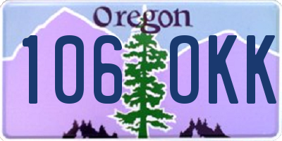 OR license plate 106OKK