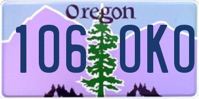 OR license plate 106OKO