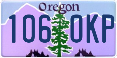 OR license plate 106OKP