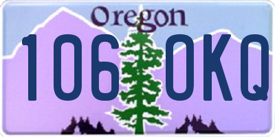 OR license plate 106OKQ