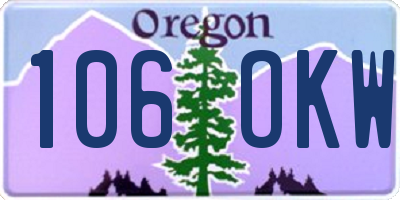 OR license plate 106OKW