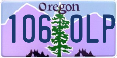 OR license plate 106OLP