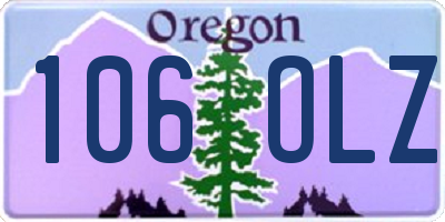 OR license plate 106OLZ
