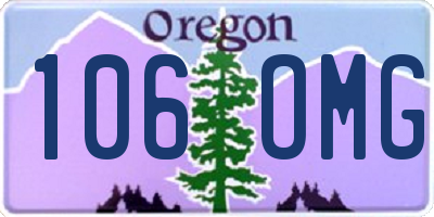 OR license plate 106OMG