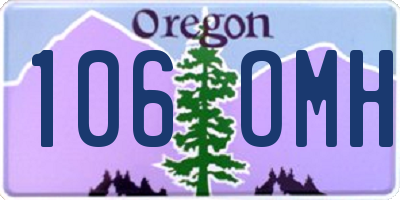 OR license plate 106OMH