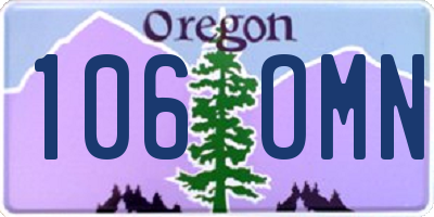 OR license plate 106OMN