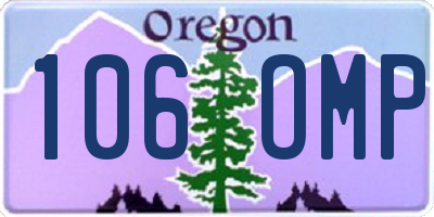 OR license plate 106OMP