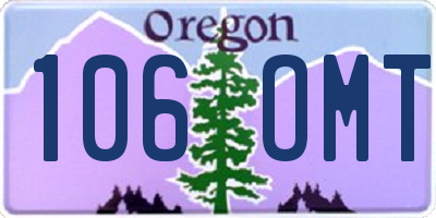 OR license plate 106OMT