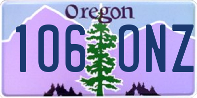 OR license plate 106ONZ