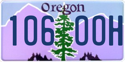 OR license plate 106OOH