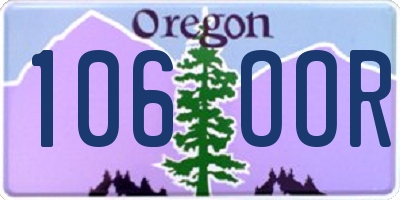 OR license plate 106OOR