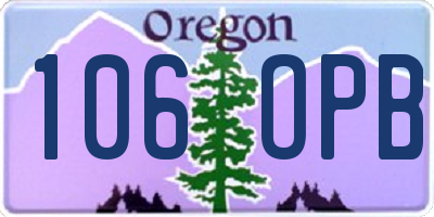 OR license plate 106OPB