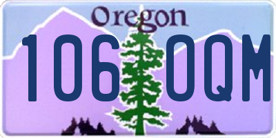 OR license plate 106OQM