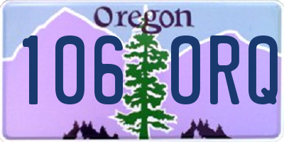 OR license plate 106ORQ