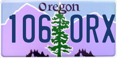 OR license plate 106ORX