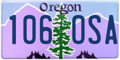 OR license plate 106OSA