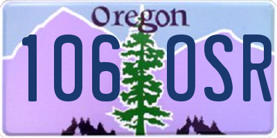 OR license plate 106OSR