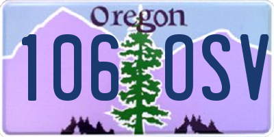 OR license plate 106OSV