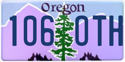 OR license plate 106OTH