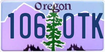 OR license plate 106OTK