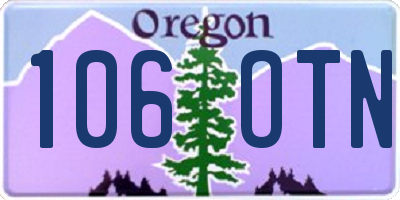 OR license plate 106OTN