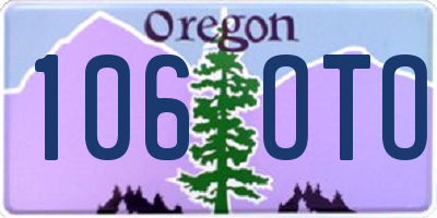 OR license plate 106OTO