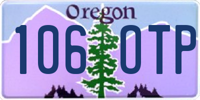 OR license plate 106OTP