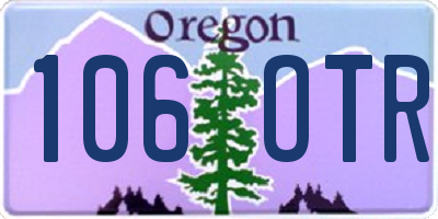 OR license plate 106OTR