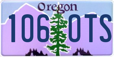 OR license plate 106OTS